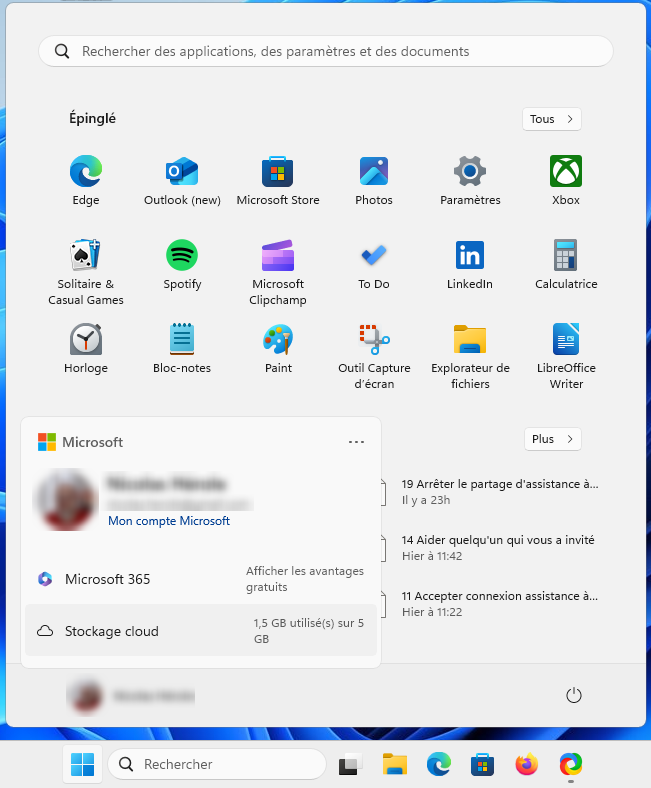nouveau menu démarrer windows 11