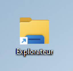 Le raccourci de l'Explorateur créé sur votre bureau Windows.