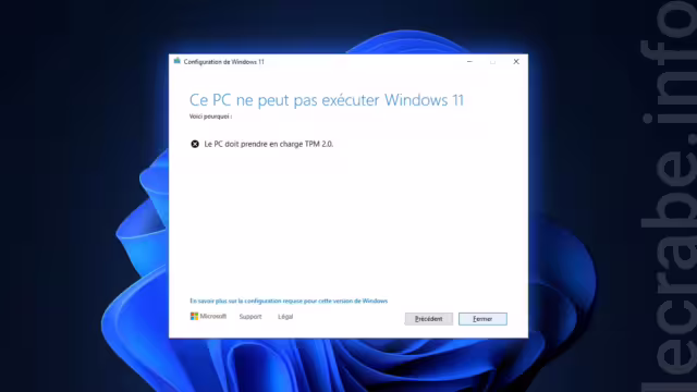 Windows 11 : Microsoft bloque les astuces pour contourner le TPM 2.0 pour les PC non compatibles