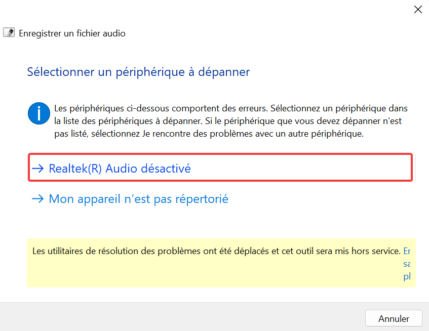 Mise à jour pilote Realtek
