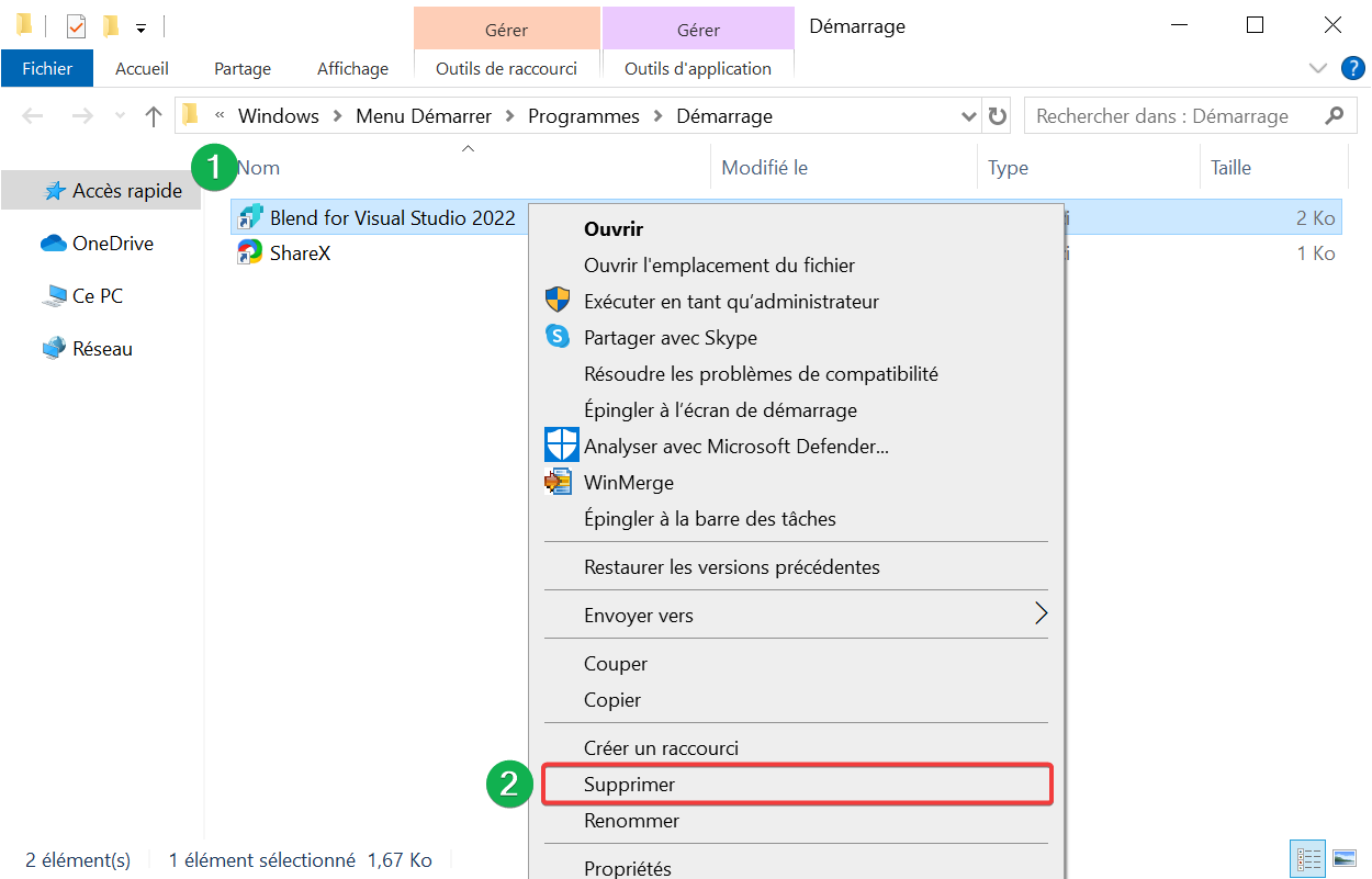 lancer programme au démarrage de Windows 10 _ supprimer