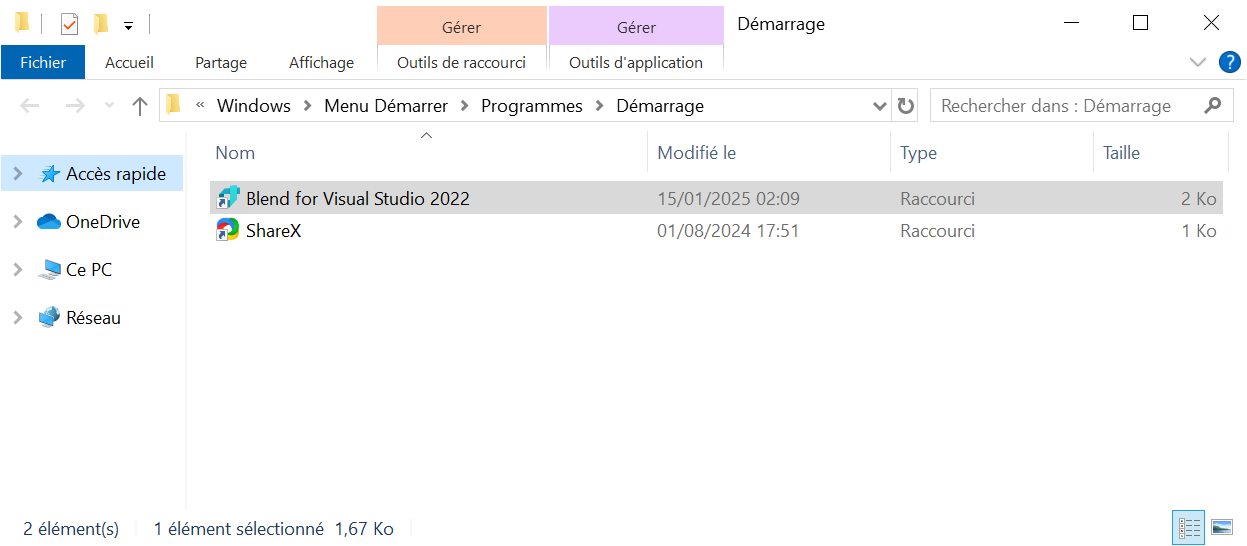 lancer programme au démarrage de Windows 10 _dossier démarrage