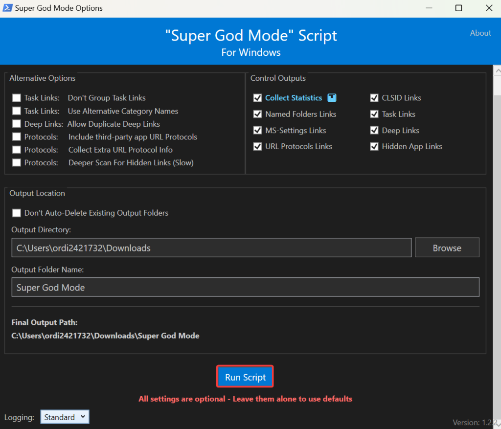 Super God Mode Run Script