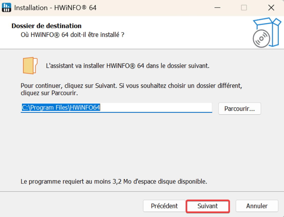afficher la température du processeur (CPU) dans la barre des tâches-processus d'installation
