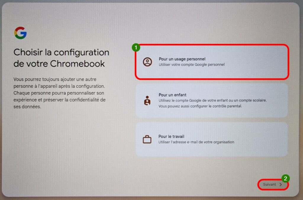 Choisir d'utiliser ChromeOS Flex pour un usage personnel, pour un enfant ou pour le travail