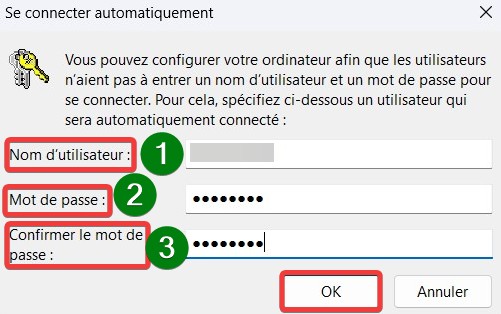 supprimer le mot de passe au démarrage du PC- identifiants