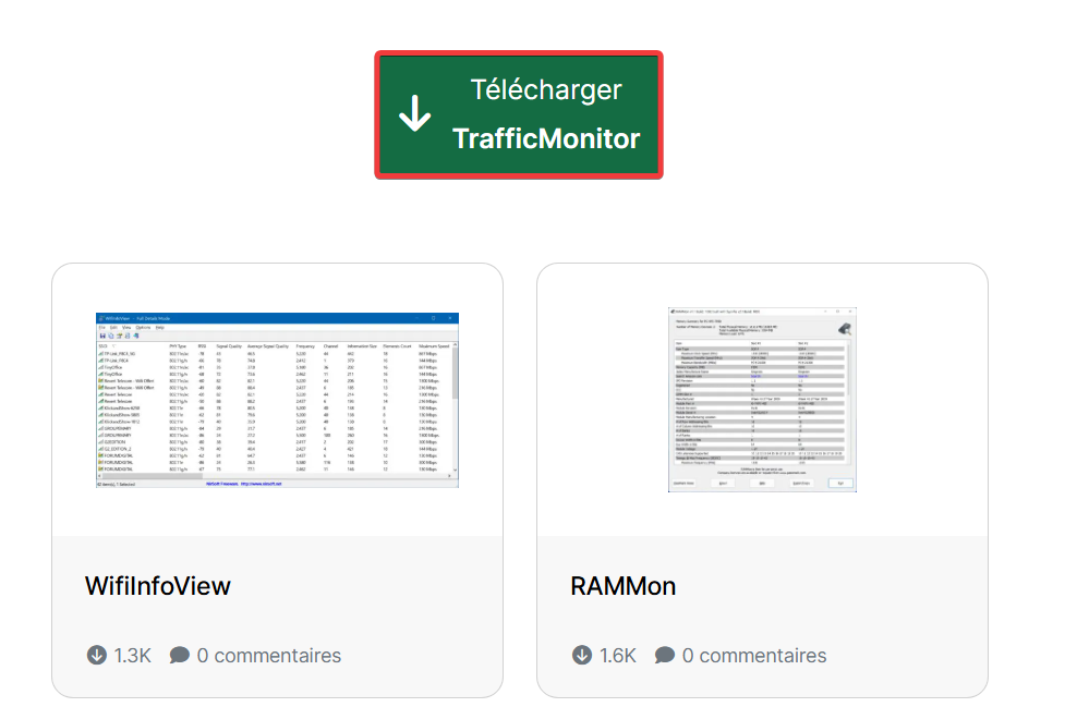 afficher la température du processeur (CPU) dans la barre des tâches-trafficmonitor
