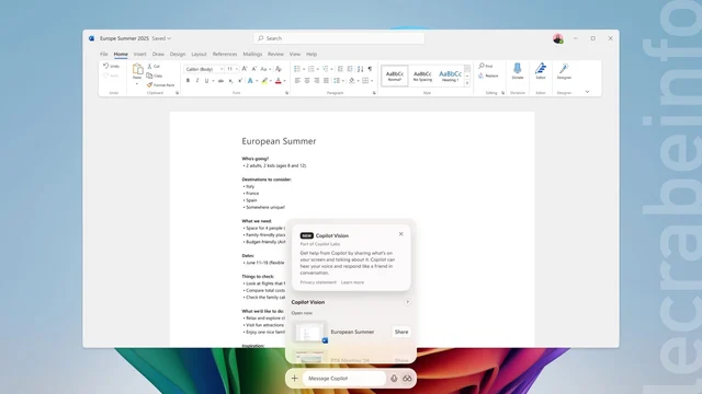 Windows 11 : Copilot va pouvoir interagir avec vos fichiers et analyser votre écran