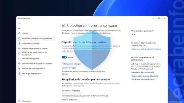 Windows 11 : comment activer la protection anti-ransomware ?
