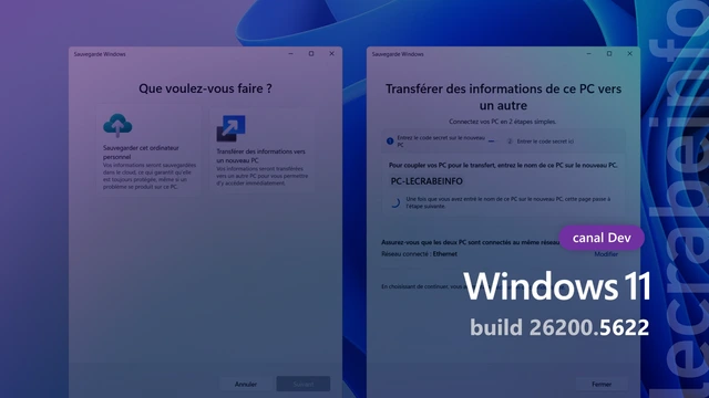 Windows 11 : le transfert de données entre deux PC Windows arrive (Insider Preview)