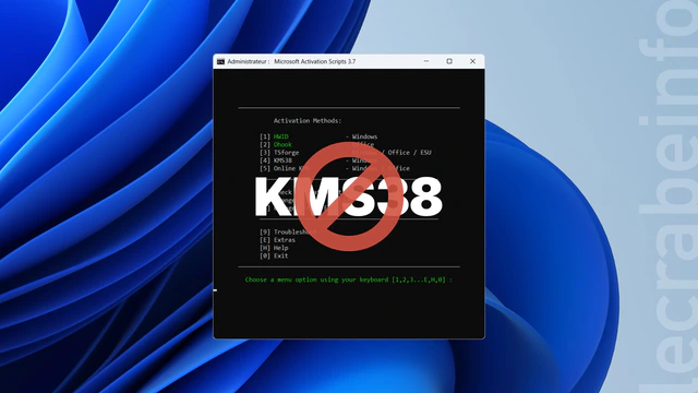 Fin de KMS38 : Microsoft bloque la célèbre méthode d’activation hors ligne de Windows