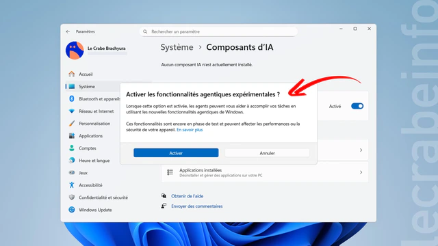 Windows 11 : Microsoft prépare l&rsquo;arrivée des agents IA autonomes avec les fonctionnalités agentiques (Insider Preview)