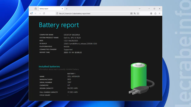 Windows 11 et 10 : comment générer un rapport de batterie ?