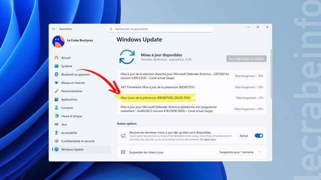 Windows 11 : Microsoft simplifie les titres des mises à jour dans Windows Update