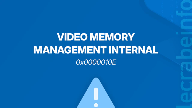 Corriger l&rsquo;erreur « VIDEO MEMORY MANAGEMENT INTERNAL » (BSOD) sur Windows