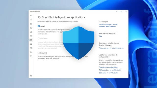 Windows 11 : comment activer le Contrôle intelligent des applications ?