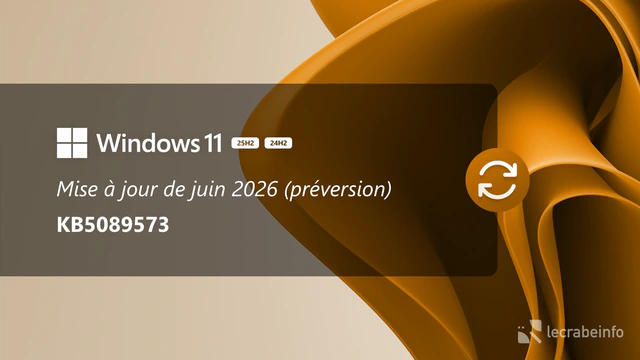 Windows 11 : la mise à jour de juin 2026 est disponible en préversion (KB5089573), que contient-elle ?