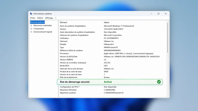 Comment vérifier si le Secure Boot est activé sur Windows 11 / 10 ?